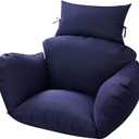 Soft Patio Hanging Egg Chair Cushion Replacement, Blue Thicken Hanging Basket Chair Cushions Indoor Outdoor Egg Chair Cushion 47x31.5x4.7 inch (blue-01)