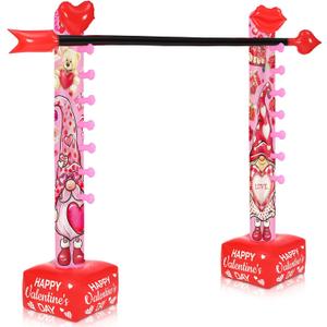 1 Pc Valentine's Day Inflatable Limbo Game for Adults 59 Inch Happy Valentine's Day Limbo Party Outdoor Game Set Inflatable Decoration for Party Yard Indoor Outdoor Games Picnic Decor