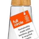 Full Circle Bottle Service - Refillable Glass Spray Bottle for Cleaning - Versatile Stream & Mist Options, Bamboo, Silicone Boot - Ideal for Non-Toxic Solutions & Plant Care, 16oz, Gray