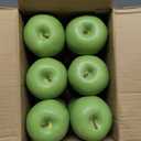 12Pcs Artificial Apples, Fake Fruit Faux Apples for Home Kitchen Table Fruit Bowl Decor, Holiday Decorations, Photography Props (Green)