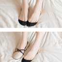 5 Pairs Sling Liner Socks, Women'S Ultra Low Cut No Show Half Liner Socks With Slingback, Non Slip Hidden Invisible Socks for Heels, Toe Topper Liner Half Socks for women,yellow