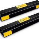 HOXWELL (New Updated 18" 2 Packs Heavy Duty Parking Stopper for Garage, Parking Gadgets Protects Car, Parking Aid Easy to Install 2 PCS, 18" L x 3.7" W x 1.8" H