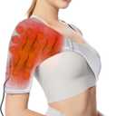 Shoulder Heating Pads Wrap,3 Heat Settings Relieve Muscle Pain,Rotator Cuff,Reduce Shoulder Pain-White