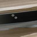 TV Stand for 55-65 inch TV, Entertainment Center with Soft Hinge Door,TV Console Table with 2 Cabinets with Gold Handle and Feet,for Living Room, Bedroom, Black