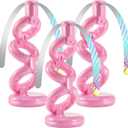 Fly Fans for Tables Fly Repellent Outdoor Keep Flies Away, Flies Spinner Table Top with Holographic Blades, Bug Traps for Picnic, Party, BBQ (Pink)