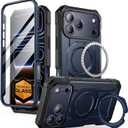 SUPCASE for iPhone 17 Pro Max Case (UBGrip Pro), [Built-in Tempered Glass Screen Protector & Stand] [Camera Control Cover] [Compatible with MagSafe] Full Body Heavy Duty Magnetic Phone Case, Azure