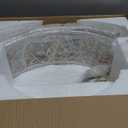 Garwarm 20" Caged Ceiling Fan With Light, Flush Mount Bladeless Fandelier With Remote, Small Low Profile for Bedroom, Kitchen, Dining Room, White Gold