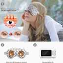 2 in 1 Heated/Ice Eye Mask Moist Heat Eye Mask Lavender & Flaxseed Sinus Pillow Microwavable for Dry Eye,Styes,Sinus Pain,Headache,Migraine,Puffy or Swollen Eyes Irritated and Inflamed Eyelid Bumps