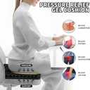 Gel Seat Cushion for Long Sitting - 16.5" x 14.5" x 2.4" (Extra ThickSoft) Gel Cushion for People Over 185 lbs, Pressure Relief Cushion for Office Chair, Egg Cushions for Wheelchair, Gel Pad for Car, Thicken