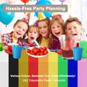 D&Z Plastic Tablecloth Disposable, 12 Pack Yellow Table Cloth Individually Wrapped for Indoor&Outdoor, On-The-Go 84 Table Cover for Round Table Ideal for Party, Birthday, Wedding and Dinner