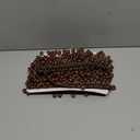 Fenghuangwu 6.5 Yard Handmade Beaded Hanging Tassel Pendant Fringe Trim Fabric Ribbon Trimming, 8Cm/3.15Inch Diameter Hand Knitting Tassel Fringing Trimmings for Decor, DIY(Dark Coffee)