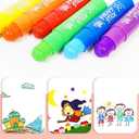 TBC The Best Crafts Paint Sticks, 12 Colors Pastel, Washable, Non-toxic, Tempera Paint Sticks for Kids and Students, 0.04 Ounce