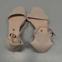 High Heels for Kids Sandals Big Girls Dress Shoes Flower Girl Shoes for Wedding Party Pageant Round Open Toe Ankle Strap Dress Sandals Platform Heels Chunky Pumps for Little Big Kids (Nude Nubuck) 13