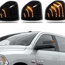 Jinfili Smoked Lens Led Side Mirror Sequential Turn Signal Light for 68302828AA 68302829AA Rear View Mirror Tow Lamps truck Compatible with 2010-2018 Dodge Ram 1500 2500 3500 4500 5500