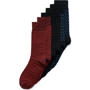 ECCO mens Gift Box Classic Dress Socks (3 Pairs) (6-8.5, Black/Marine/Morillo)