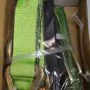 V-Bridle Strap 2" x 4' w/Snap Hooks w/Cordura Sleeve and 2 Pack 2"x 36" Axle Straps, D Ring Middle, for Car Hauler, Rollback, Flat Bed, Tow Truck, Wreck & Recovery