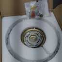 Semi Flush Mount Ceiling Light Fixture Vinatge Gold Ceiling Lights Mid Century Modern Milk White Glass Close to Ceiling Lighting Fixtures for Bedroom Hallway Foyer Bathroom Kitchen Laundry Room