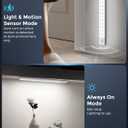 Under Cabinet Lighting - 10.5" Motion Sensor Light Indoor, Magnetic Wireless Closet Lights, Dimmable Led Night Light, Rechargeable Under Counter Lights for Kitchen, Bedroom, Stair, 2 Pack