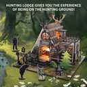 DIY Miniature House Kit,Hunting Cabin House Kit with Furniture Retro Creative Room with LED 3D Wooden Puzzles Crafts Model Building Kit Decor Adults Teens Birthday