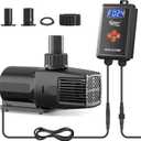 hygger 24V DC Adjustable Aquarium Water Pump & Wavemaker,30dB Quiet Return Pump,10-Speed Flow Control, Dry Run Anti-Block Protection for Freshwater Saltwater Ponds Fountains(34W,1056GPH/4000LPH)