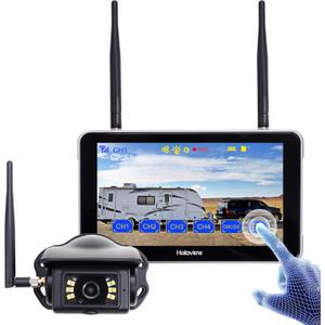 Haloview BT7 Touch RV Backup Camera Wireless 2.4G Digita FHD 1080P DVR Rearview Full-Color Night Vision Cam and 7" Touch Screen Monitor System for RV,Truck,Trailer,Truck,Camper,Van,Pickup