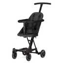 Dream On Me Coast Rider Travel Stroller, Lightweight & Compact Baby Stroller, Theme Park Approved, Book-Folding Design, Adjustable Handle, Soft-Ride Wheels, Converts to Rider & Scooter - Black