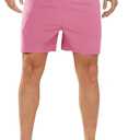 NORTHYARD Men's Athletic Running Shorts Quick Dry Lightweight Zip Pockets | 5", 7", 9" Inseam, Unlined, Adjustable Waist, Moisture Wicking, 4-Way Stretch, UPF 50+, Workout Gym Tennis Basketball Hiking (Pink, XXL)