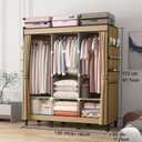 Portable Closet 51.18" with 3 Hanging Rods & 6 Shelves, Large
