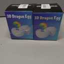 2 x 3D Printed Dragon,Easter Eggs,Easter Basket Stuffers for Teens,Dragon Eggs with Dragon Inside,Dragon in Egg Fidget Toy,Easter Gifts-Laser Purple