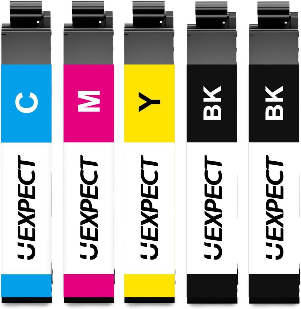 LEMERO UEXPECT Remanufactured Ink Catridges Replacement for Ink (Black, Cyan, Magenta, Yellow, 5-Pack)