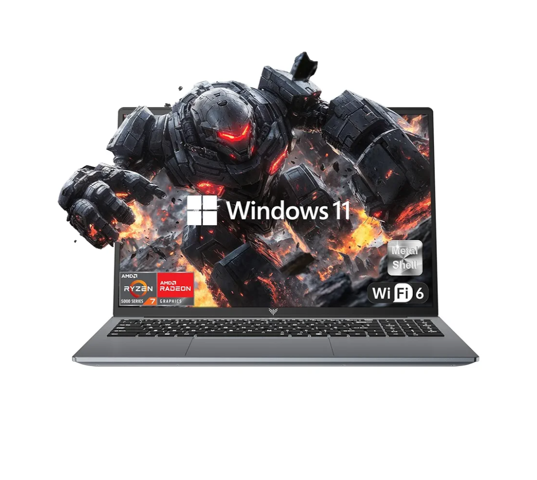2025 Laptop, Laptop with AMD Ryzen 7 5700U (8C/16T, Up to 4.3GHz), 16GB RAM 512GB NVMe SSD Laptop Computer, Radeon RX Vega 8 Graphics, 16.0-inch FHD Display, WiFi 6, 53Wh Battery, Backlit KB