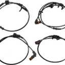 Motoforti Front Rear Left Right ABS Sensor, Wheel Speed Sensor, for Dodge Charger 2006-2010, Plastic, 4779247AC, Black, 4pcs