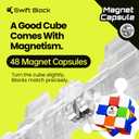 355S Magnetic 3x3 Speed Cube, 48 Magnets Classic Magic Cube Original Stickerless Fast Smooth Great Corner-Cutting Solving Puzzle Game Brain Toy for Kids and Adult