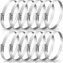 Twdrer 4 Inch 304 Stainless Steel Adjustable Hose Clamp, Worm Gear Duct Clamp Pipe Clamp 91mm-114mm for Plumbing, Automotive, Dryer Vent, Mechanical Applications (12)