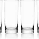 Mikasa Lana Tall Beverage Highball Glass Cups, Set of 4, 16 Ounce, Clear
