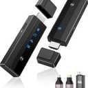 2026 Upgraded Wireless HDMI Transmitter and Receiver 328FT/100M, 4K Decode & 1080P 60Hz Zero Latency, 5G/2.4G Dual Band,Wireless HDMI Extender Display for Video/Audio to Monitor from Laptop/TV Box (Black)