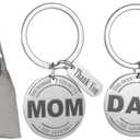 1 Pair Keychain to Parents from Son or Daughter Mather's Day Father's Day Christmas Birthday Party Keyring Gifts