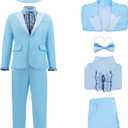 Orange Costume Suits Blue Blazer Tuxedos Halloween Outfits Cosplay Costumes (Blue, XXXL)