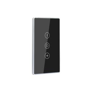 LOUYSGEN Smart Dimmer Switch 118X72X33MM Need Neutral Wire,Aluminum Frame 2.5D Glass Panel,2.4GHz Wi-Fi,Work with Tuya and Smart Life,Black Dimmer