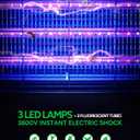 Buzbug LED Bug Zapper Indoor, 3 Efficient 50000H LED Bulbs, Energy Saving & Dual Band Attraction, High-Voltage Electric Mosquito Zapper, Fly Trap Mosquito Trap, Fly Killer Fly Zapper -MA009
