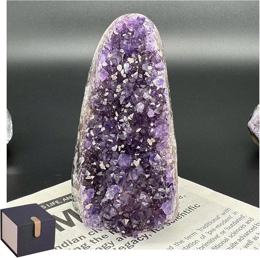 oHpHq Natural Amethyst Crystal - One Product one Image, Real Amatista Piedra and Raw Quartz Rock Bulk, Healing Stones for Spiritual, More New Products are Being Continuously Added (181-1.15 lbs)