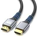 8k Hdmi Cable 6.6ft Ultra High Speed HDMI 2.1 Cable 4K@120Hz 8K@60Hz 48gbps Gold Plated Connector 3D ARC Ethernet HDMI Cord for HDTV Monitor Laptop Roku TV Xbox PS4/PS5(Silvery)