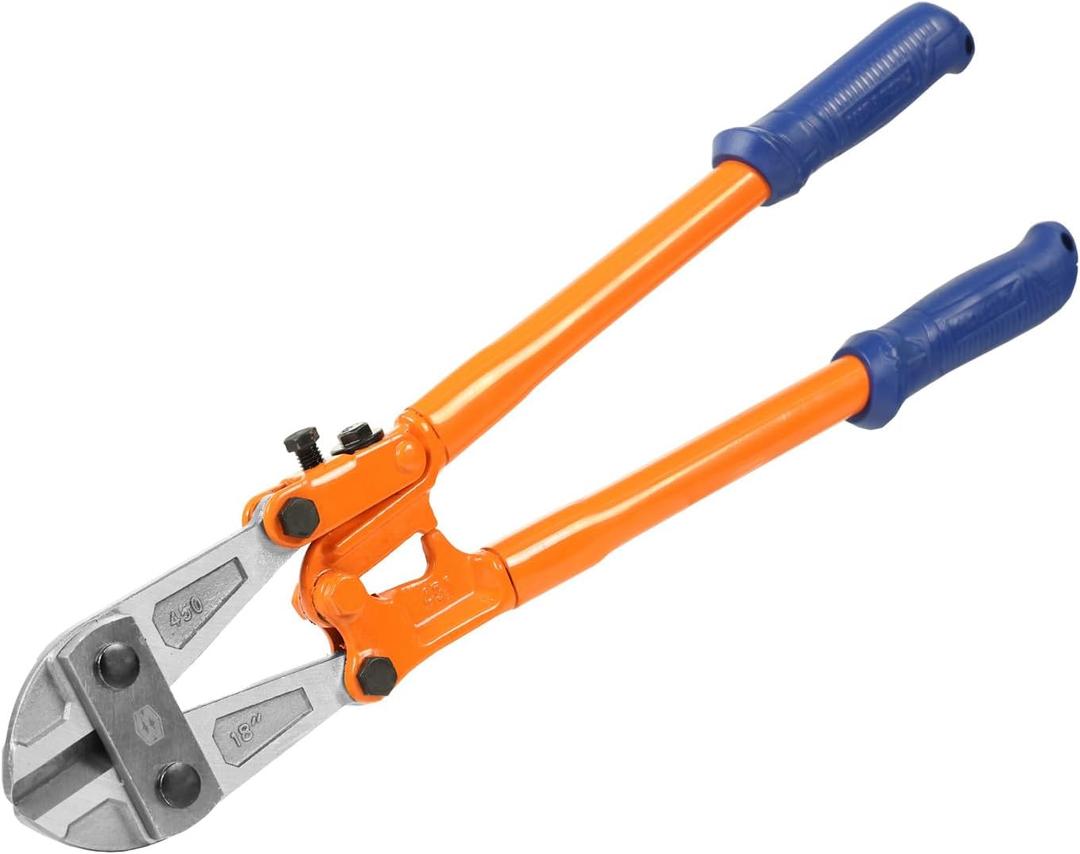 WADFOW 18" Medium Size Bolt Cutter: Soft Grip Rubber Ergonomic Handle Cutters Cutting Fence, Steel Wire, Chain, Screws, Rivet and Medium Padlock, Heavy-Duty