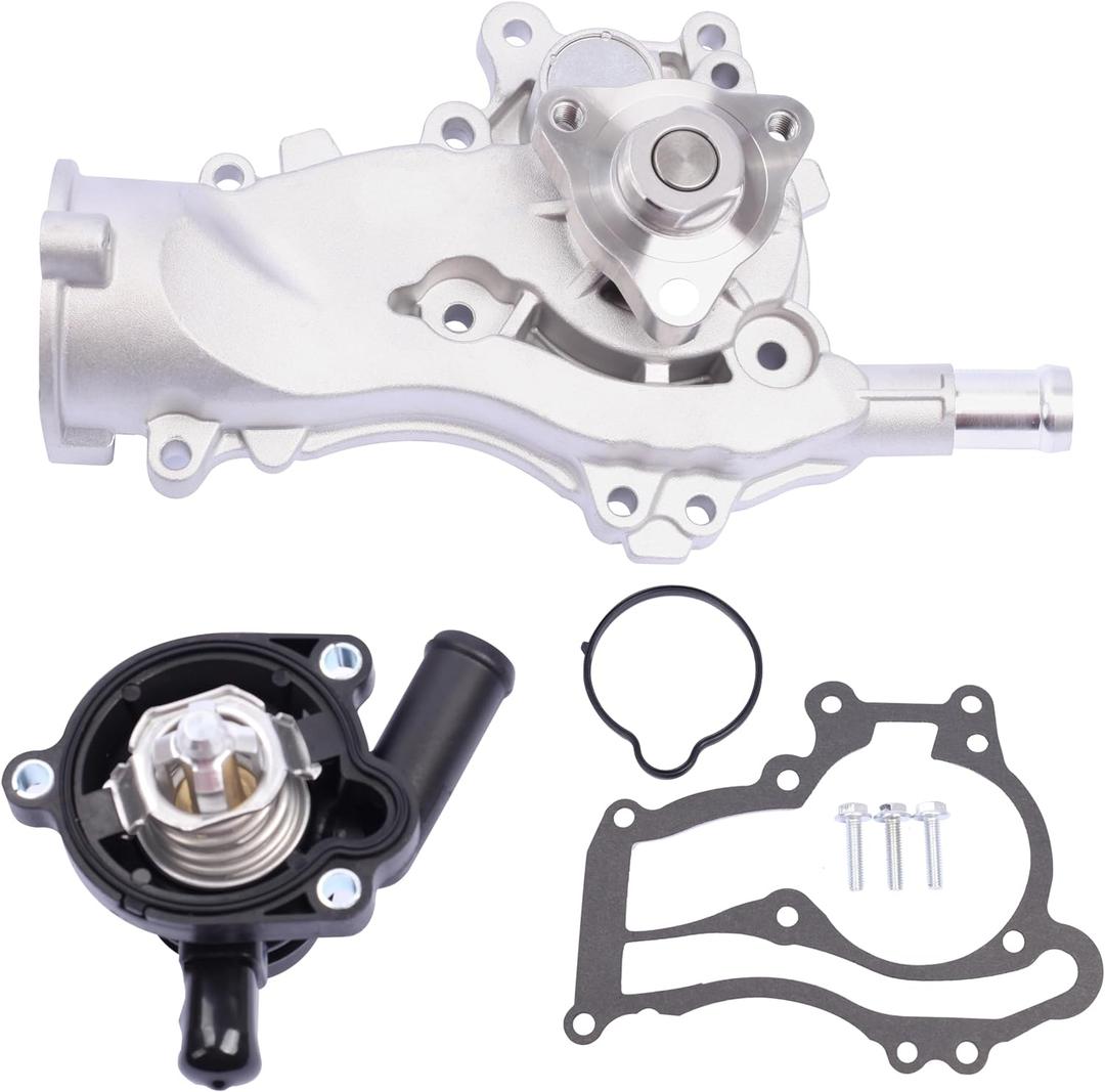 Water Pump Thermostat Kit Compatible with 2013-2020 Encore & 2011-2016 Cruze & 2012-2020 Sonic & 2013-2020 Trax L4 1.4L Turbocharged Engine, Replaces OE AW6662 25192709 55565336 902808 34709