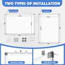 Double-Sided White Board Dry Erase, 20" x 30" Dry Erase Board for Wall with Silver Aluminium Frame, Magnetic Whiteboard for Office, Home, School, Kitchen