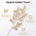 40 Pcs Decor Fake Leaves for Christmas Decor Gold Leaf Artificiales para Table Wedding Home Room Office Decoracion (21inch)