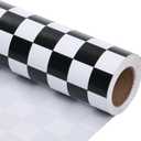 Titiweet Checkered Flag Wrapping Paper Roll- Mini Roll 17 Inches X 33 Feet - Race Car Wrapping Paper for Boys Girls, Cars Wrapping Paper for Birthday Christmas Holiday