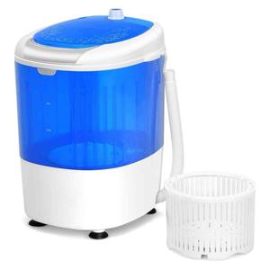 Mini Portable Washing Machine, 5.5 lbs Washing Capacity, Compact Laundry Washer with Durable Design, Single Tub, Rotary Controller, Small Washer Machine for Home Apartment Dorms and RV, Blue