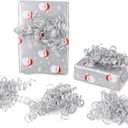 6" Metallic Silver Christmas Curly Ribbon Bows for Gift Wrapping Self Adhesive Gift Bows for Holiday Decor, Baskets, Birthday, Wedding, Presents, Party Favors Decorations 6 Counts