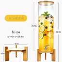 Beverage Dispenser, 4Gallon Glass Drink Dispenser with Stand, Stainless Steel Spigot, Ideal for Parties, Bars, Restaurants (15L/4 Gallon)